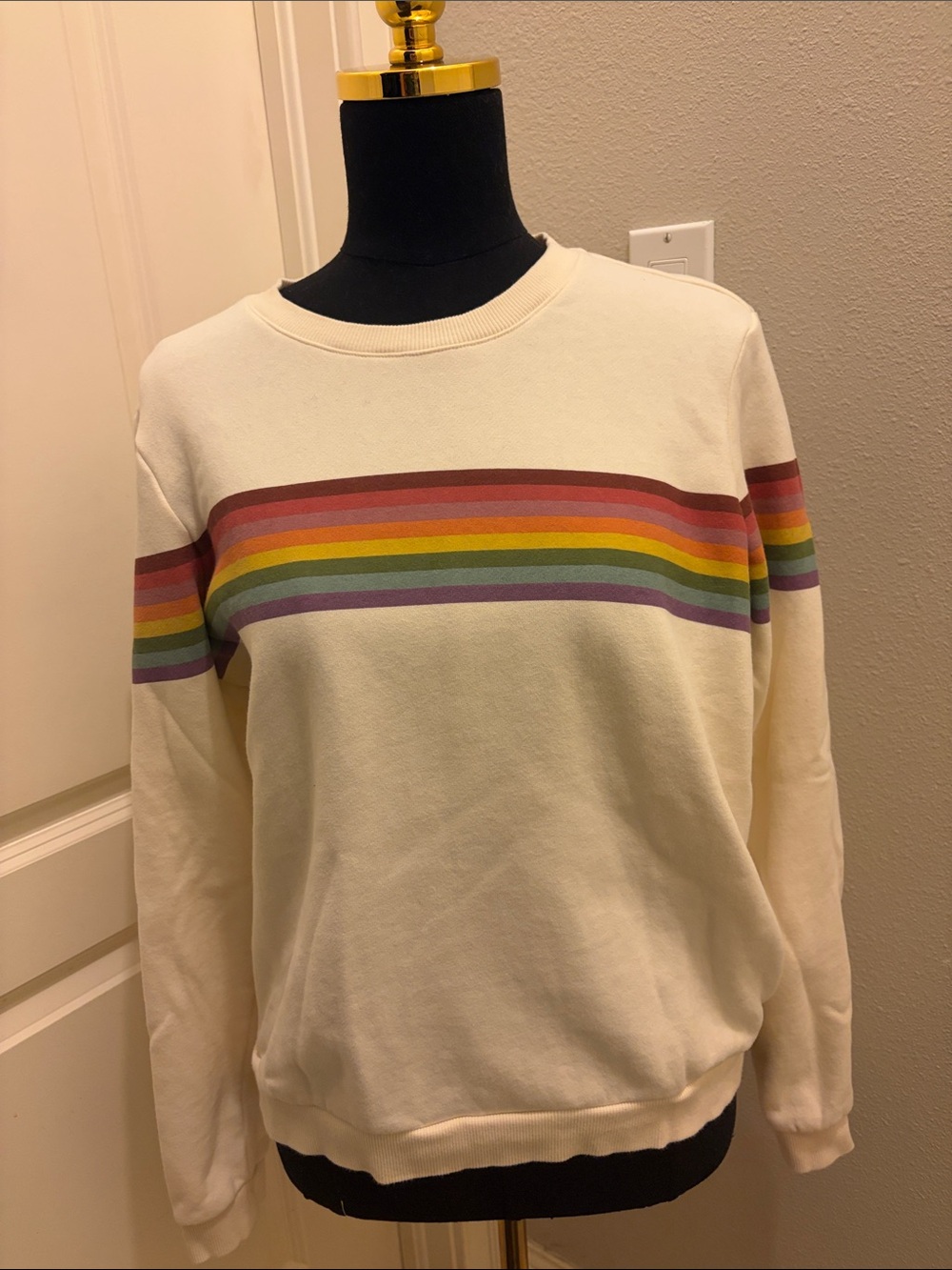 Marine Layer Rainbow Stripe Sweatshirt Women’s Medium